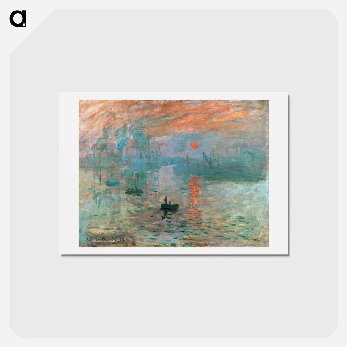 アートポストカード-Impression, Sunrise - クロード モネ Postcard.