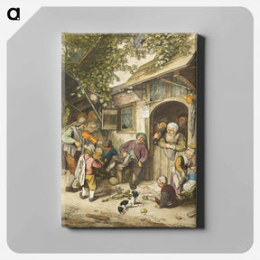 アートパネル-Violin Player by the Inn
 - コルネリス プロース ファン アムステル Canvas.