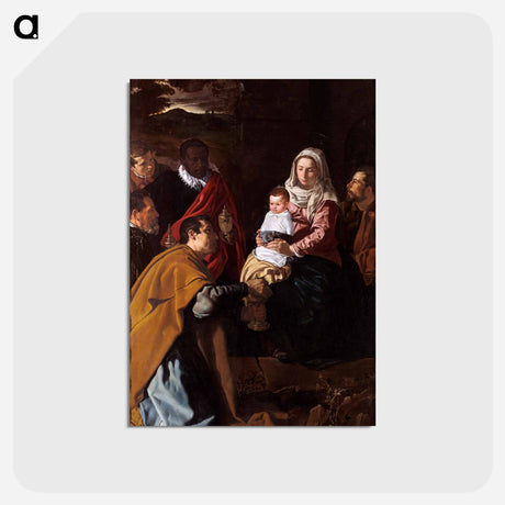 アートポストカード-Adoration of the Kings - ディエゴ ベラスケス Postcard.