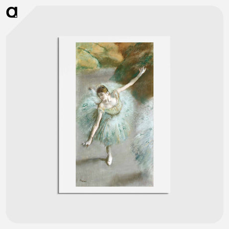 アートポストカード-Dancer in Green - エドガー ドガ Postcard.