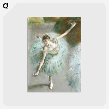 アートポストカード-Dancer in Green - エドガー ドガ Postcard.