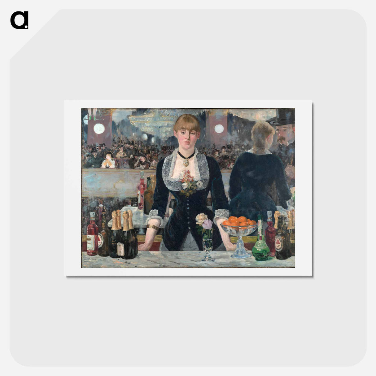 アートポストカード-A Bar at the Folies-Bergère - エドゥアール マネ Postcard.