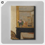 Vase of Flowers on a Mantelpiece - エドゥアール ヴュイヤール Canvas.