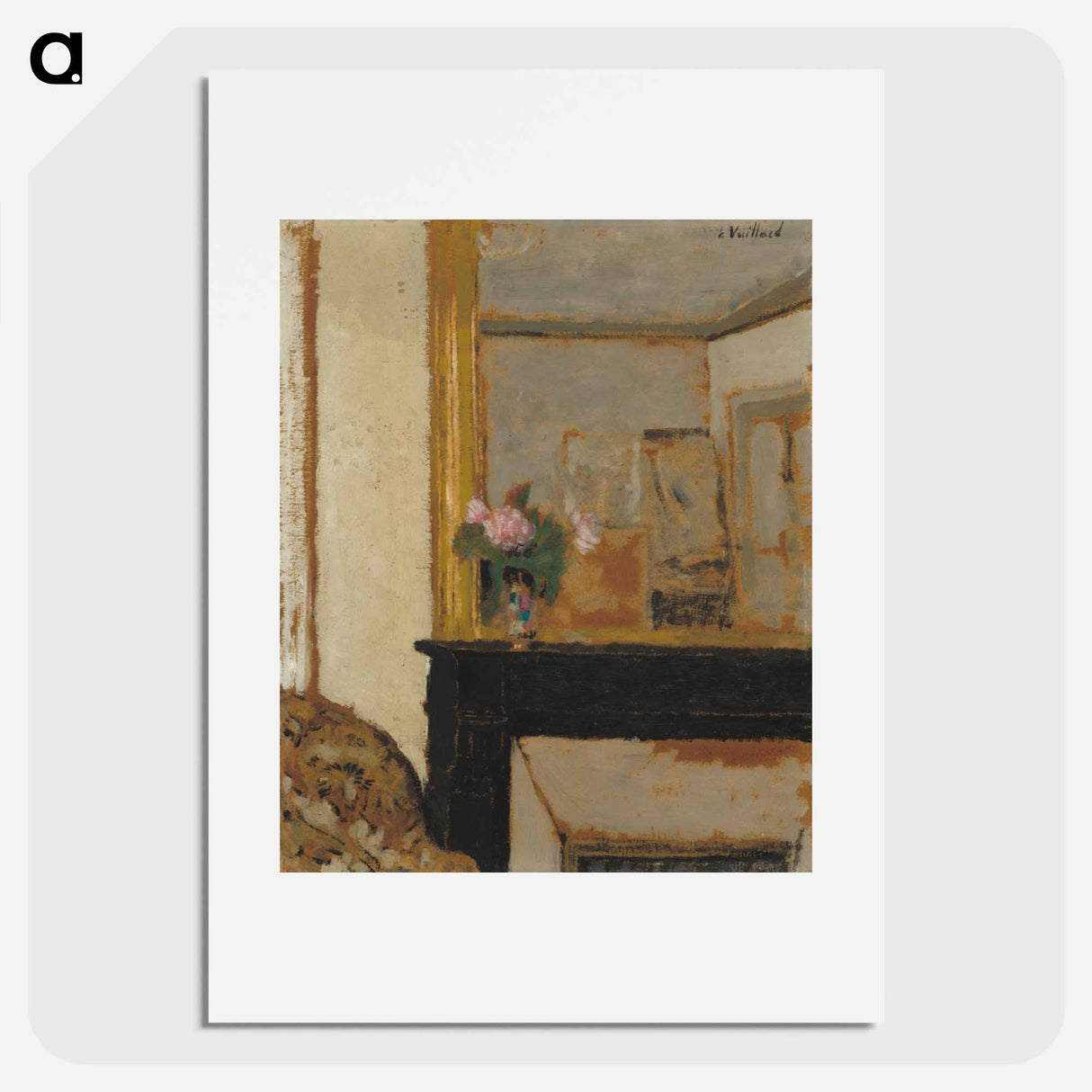 Vase of Flowers on a Mantelpiece - エドゥアール ヴュイヤール Poster.