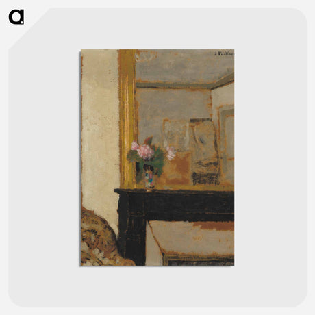 アートポストカード-Vase of Flowers on a Mantelpiece - エドゥアール ヴュイヤール Postcard.