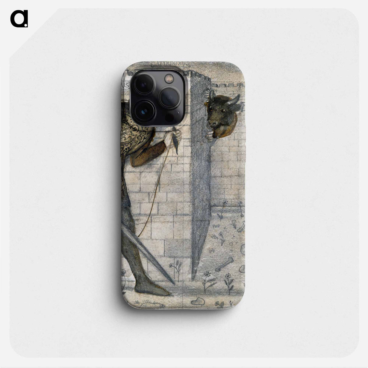 Tile Design - Theseus and the Minotaur in the Labyrinth - エドワード バーン ジョーンズ Phone Case.