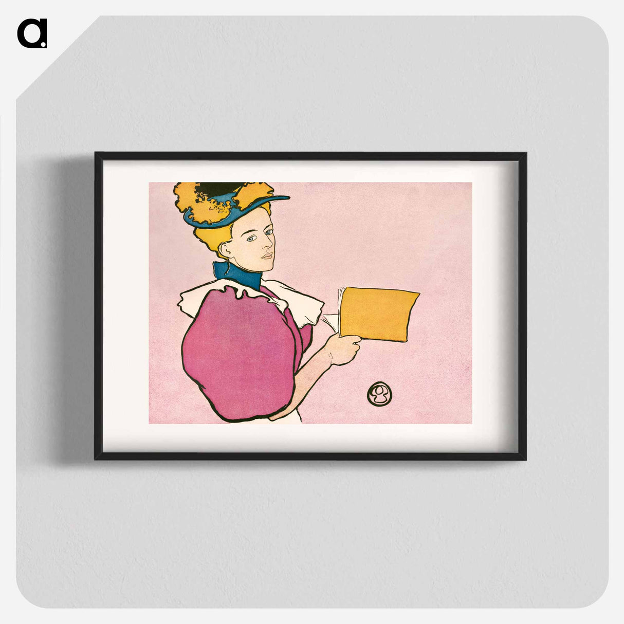 Woman holding book - Edward Penfield Poster.