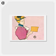 アートポストカード-Woman holding book - エドワード ペンフィールド Postcard.