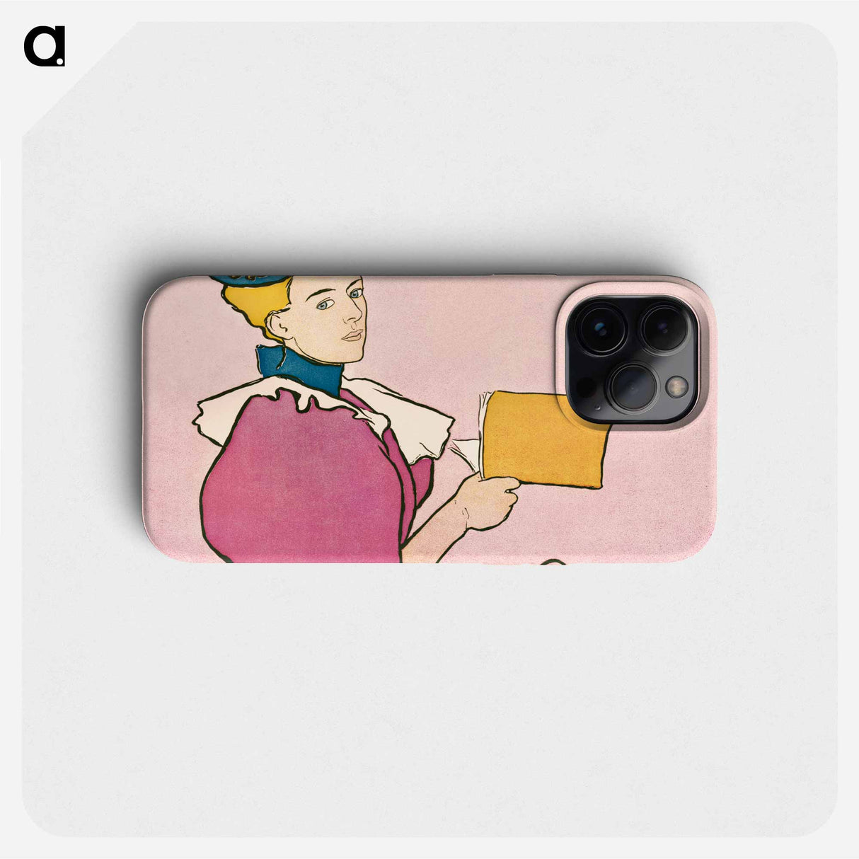 Woman holding book - Edward Penfield Phone Case.