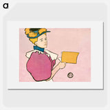 Woman holding book - Edward Penfield Poster.