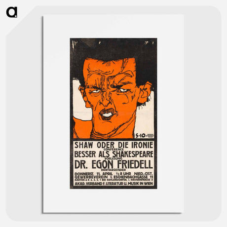 アートポスター-Shaw oder die Ironie - エゴン シーレ Poster.