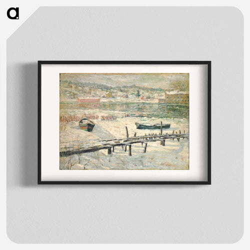Harlem River in Winter - アーネスト ローソン Poster.