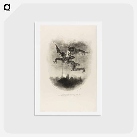 アートポストカード-モノクロ - ウジェーヌ ドラクロワ Postcard.