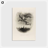 アートポストカード-モノクロ - ウジェーヌ ドラクロワ Postcard.