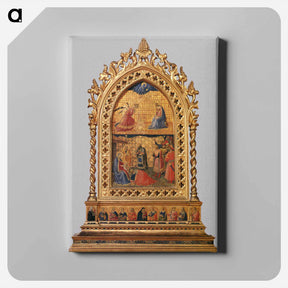 アートパネル-Annunciation and Adoration of the Magi - フラ アンジェリコ Canvas.