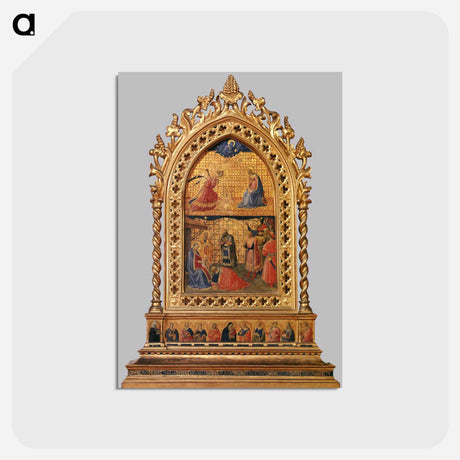アートポストカード-Annunciation and Adoration of the Magi - フラ アンジェリコ Postcard.