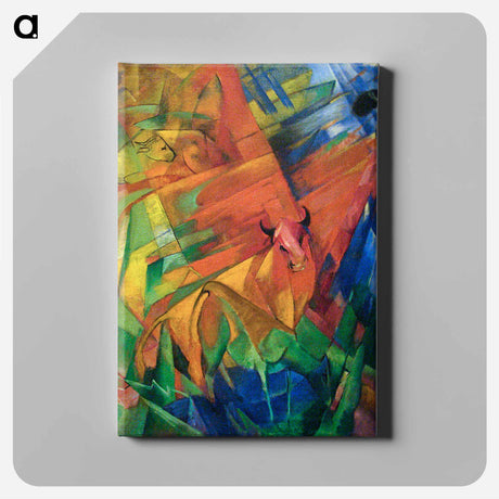 アートパネル-Animals in a Landscape - フランツ マルク Canvas.