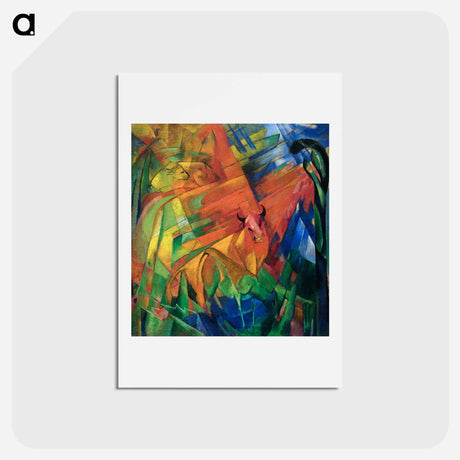 アートポストカード-Animals in a Landscape - フランツ マルク Postcard.