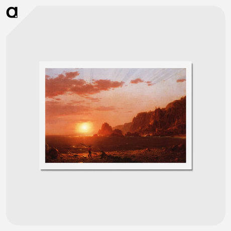 アートポストカード-Grand Manan Island, Bay of Fundy - フレデリック エドウィン チャーチ Postcard.