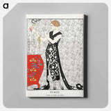 アートパネル-Fumée: Robe du soir, de Beer fashion illustration - ジョージ バービエ Canvas.