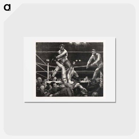 アートポストカード-Dempsey and Firpo - ジョージ ベローズ Postcard.