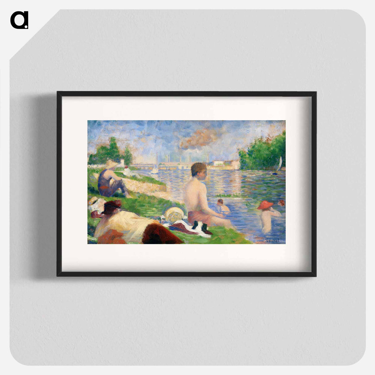 Bathers at Asnières - Georges Seurat Poster.