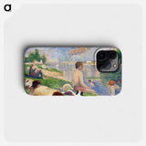 Bathers at Asnières - Georges Seurat Phone Case.