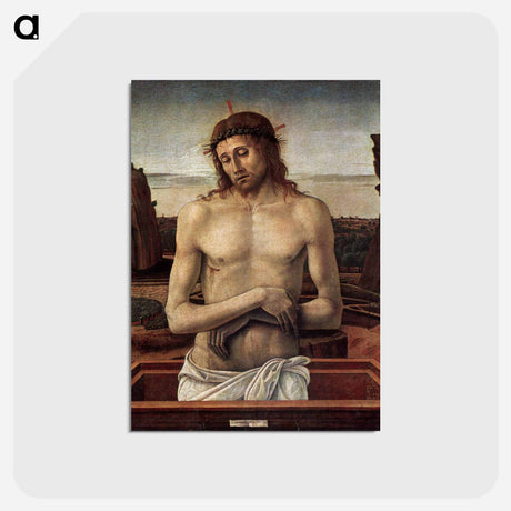 アートポストカード-Dead Christ in the Sepulchre - ジョヴァンニ ベッリーニ Postcard.