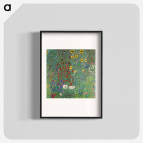 アートポスター-Farm Garden with Sunflowers - グスタフ クリムト Poster.