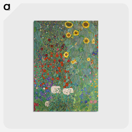 アートポストカード-Farm Garden with Sunflowers - グスタフ クリムト Postcard.