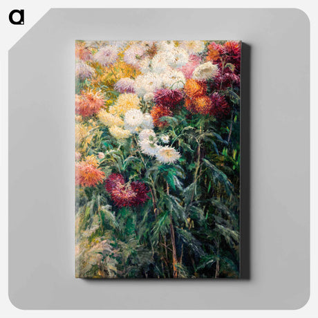 アートパネル-Chrysanthemums in the Garden at Petit–Gennevilliers - ギュスターヴ カイユボット Canvas.