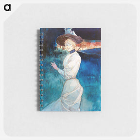 アートメモ帳-Elegant in a white dress in a landscape - アンリ ソム Memo.