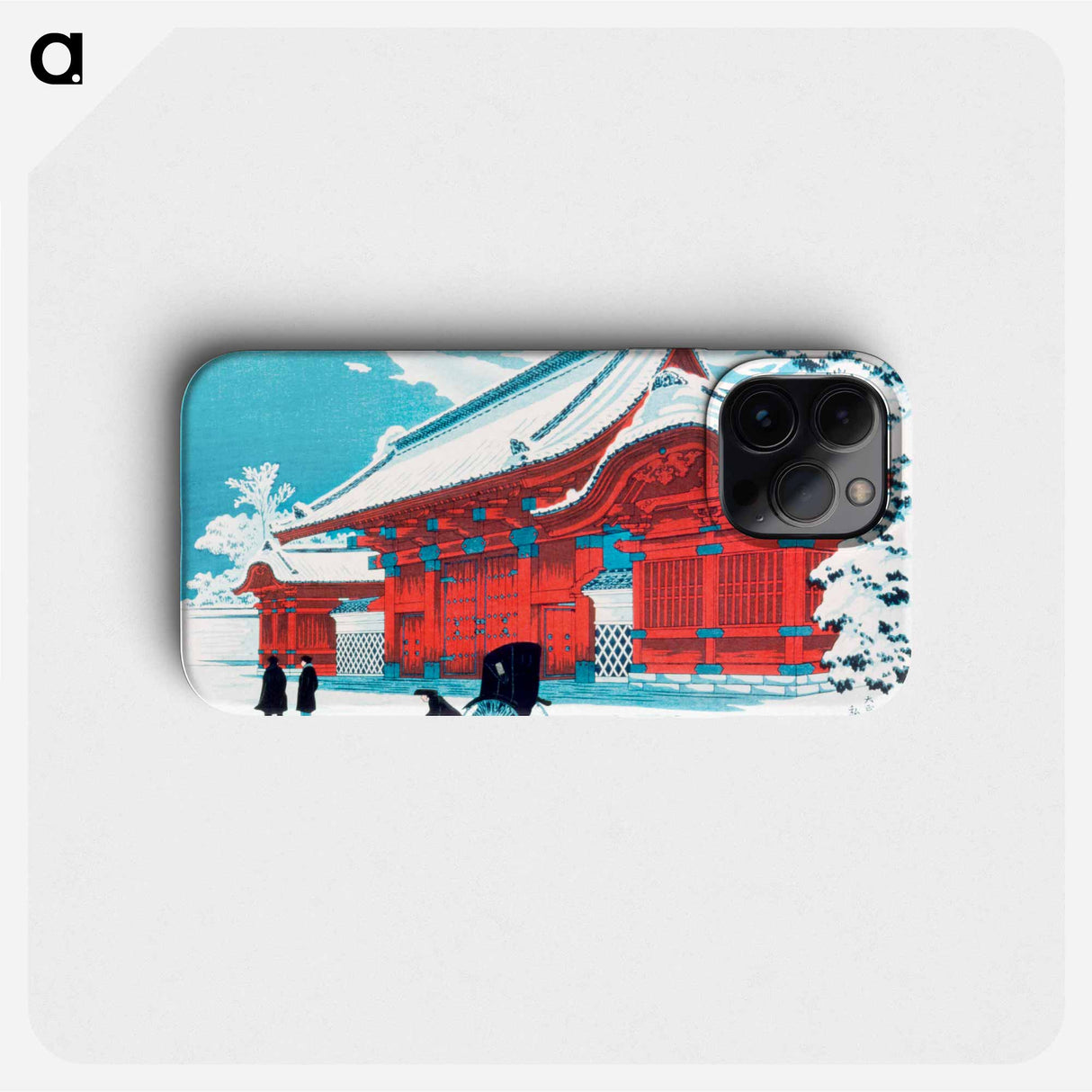 The Red Gate of Hongo in Snow - Hiroaki Takahashi Phone Case.