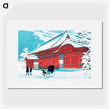 The Red Gate of Hongo in Snow - 高橋 弘明 Poster.