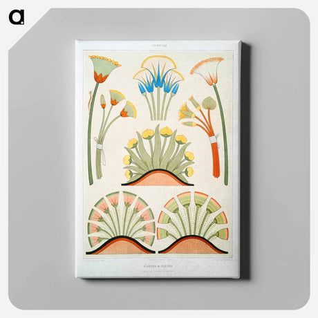 アートパネル-Plants & Flowers from Histoire de l'art égyptien
 - エジプト美術史 Canvas.
