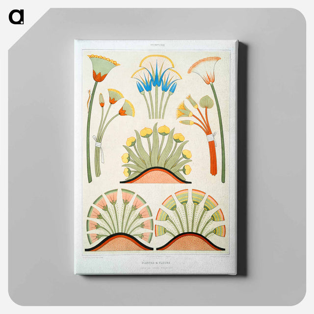 アートパネル-Plants & Flowers from Histoire de l'art égyptien
 - エジプト美術史 Canvas.