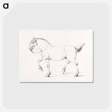 アートポストカード-Stepping horse - ジャン ベルナール Postcard.