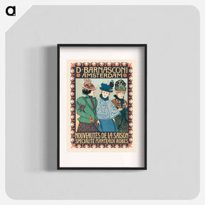 アートポスター-Advertentie van kledingzaak D; Barnasconi in Amsterdam by Johann Georg van Caspel - ヨハン ヘオルフ ファン カスペル Poster.