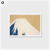 アートポストカード-Mount Fuji from Momoyogusa–Flowers of a Hundred Generations - 神坂 雪佳 Postcard.