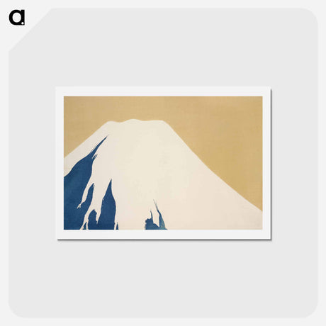 アートポストカード-Mount Fuji from Momoyogusa–Flowers of a Hundred Generations - 神坂 雪佳 Postcard.