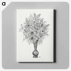 アートパネル-Flower vase - レオ ヘステル Canvas.