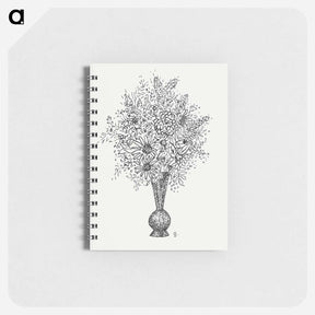 アートメモ帳-Flower vase - レオ ヘステル Memo.