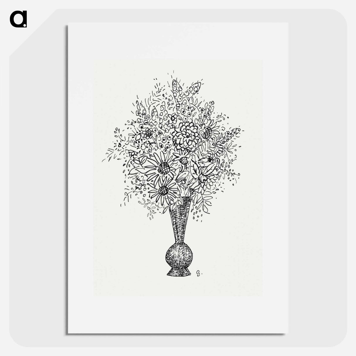 Flower vase - Leo Gestell Poster.