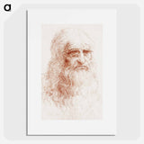 Leonardo da Vinci's Self-portrait - Leonardo da Vinci Poster.