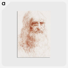 アートポストカード-Leonardo da Vinci's Self-portrait - レオナルド ダ ヴィンチ Postcard.