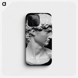 Head from the statue of David by Michelangelo Buonarroti - ミケランジェロ ブオナローティ Phone Case.