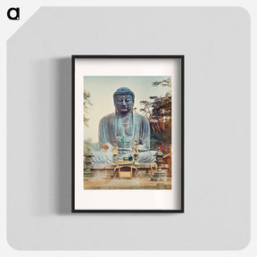 アートポスター-The Bronze Buddha at Kamakura - 小川 一正 Poster.