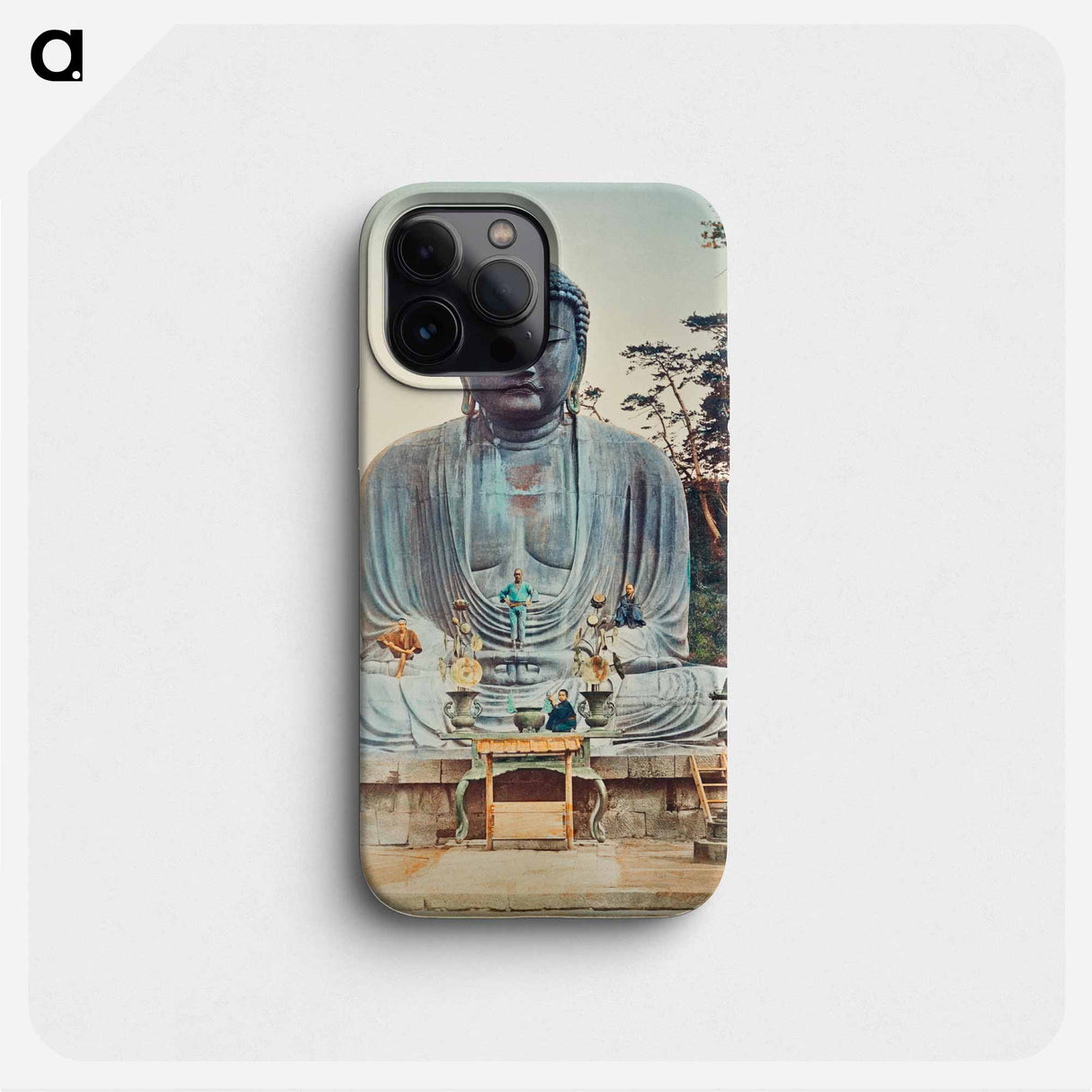 The Bronze Buddha at Kamakura - 小川 一正 Phone Case.