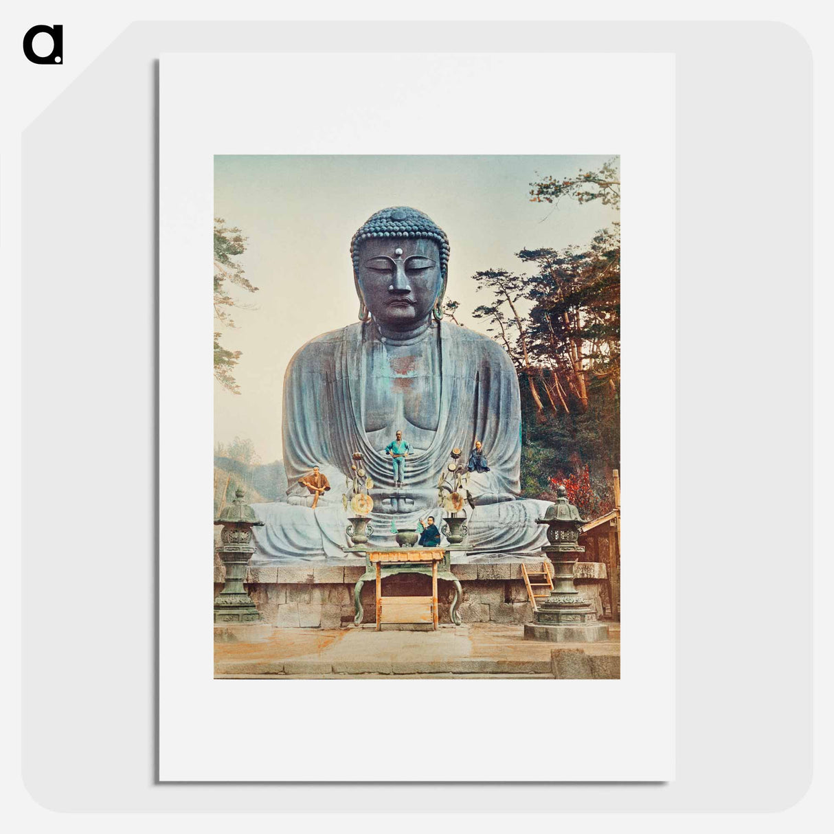 The Bronze Buddha at Kamakura - 小川 一正 Poster.