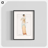 Woman in anklelength tubular dress - オットー フリードリヒ カール レンデッケ Poster.